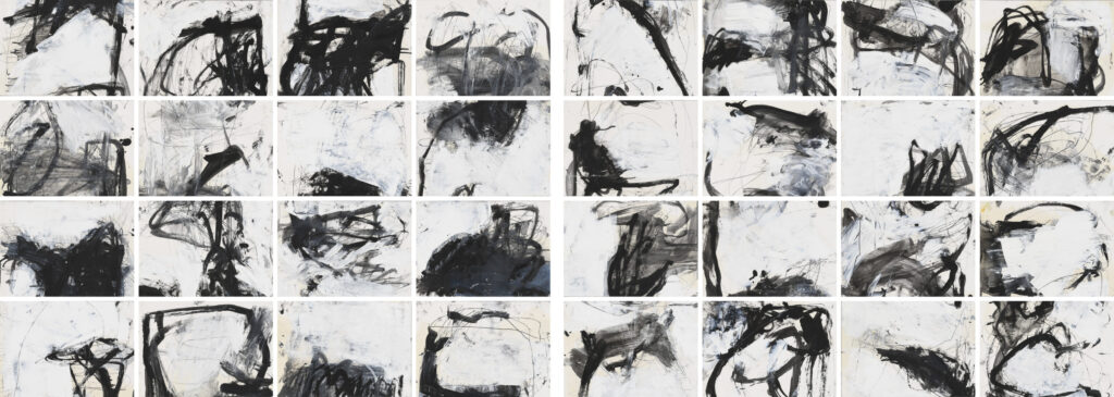 2 x 16 Zeichnungen, 35 x 25 cm, Öl, Bleistift auf Papier