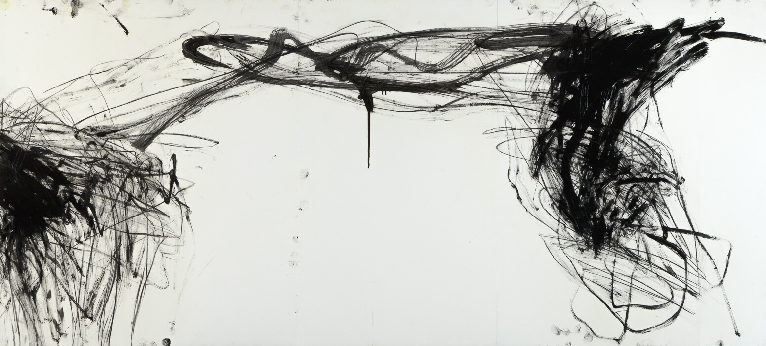 Zeichnung aus Serie B, Kohle, Öl auf Papier, 155. x 70