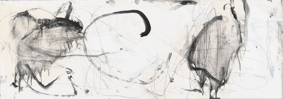 Zeichnung aus Serie von 32 Zeichnungen, Bleistift, Öl auf Papier, 100. x 35