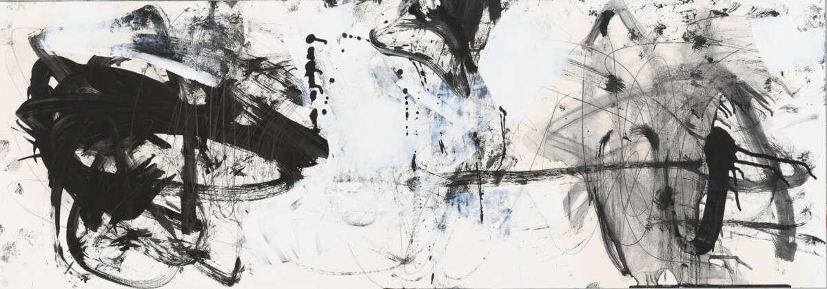 Zeichnung aus Serie von 32 Zeichnungen, Bleistift, Öl auf Papier, 100. x 35