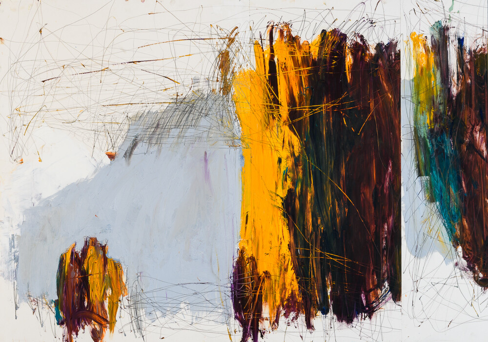 12 Zeichnungen, 100 x 70 cm, Öl, Bleistift auf Papier