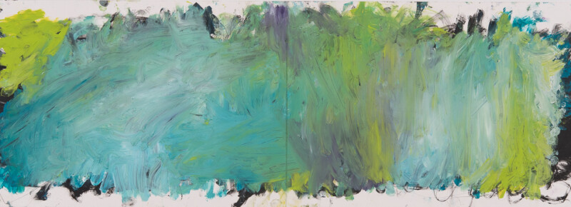 Doppelseite, Zeichnung, 100 x 35 cm, Bleistift, Öl auf Papier Doppelseite, Zeichnung, 100 x 35 cm, Bleistift, Öl auf Papier