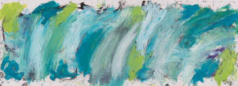 Doppelseite, Zeichnung, 100 x 35 cm, Bleistift, Öl auf Papier Doppelseite, Zeichnung, 100 x 35 cm, Bleistift, Öl auf Papier