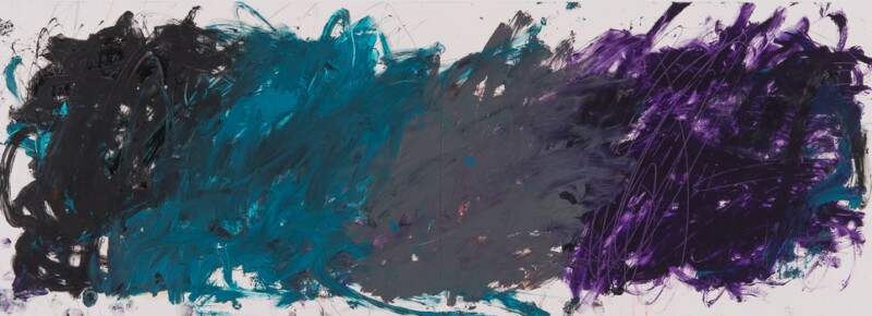 Doppelseite, Zeichnung, 100 x 35 cm, Bleistift, Öl auf Papier Doppelseite, Zeichnung, 100 x 35 cm, Bleistift, Öl auf Papier