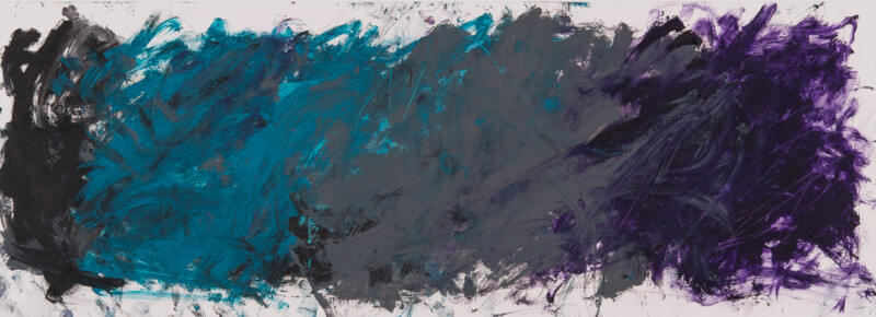 Doppelseite, Zeichnung, 100 x 35 cm, Bleistift, Öl auf Papier Doppelseite, Zeichnung, 100 x 35 cm, Bleistift, Öl auf Papier