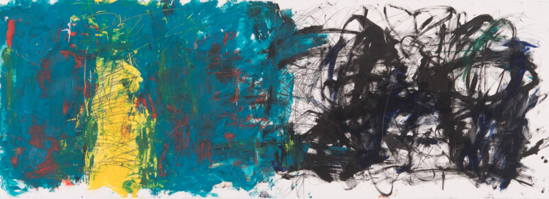 Doppelseite, Zeichnung, 100 x 35 cm, Bleistift, Öl auf Papier Doppelseite, Zeichnung, 100 x 35 cm, Bleistift, Öl auf Papier