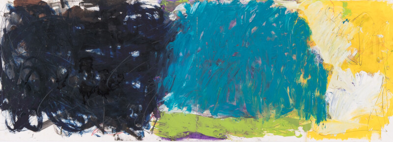 Doppelseite, Zeichnung, 100 x 35 cm, Bleistift, Öl auf Papier Doppelseite, Zeichnung, 100 x 35 cm, Bleistift, Öl auf Papier