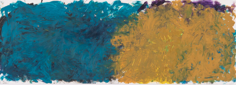 Doppelseite, Zeichnung, 100 x 35 cm, Bleistift, Öl auf Papier Doppelseite, Zeichnung, 100 x 35 cm, Bleistift, Öl auf Papier
