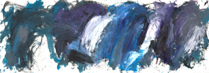 Doppelseite, Zeichnung, 100 x 35 cm, Bleistift, Öl auf Papier Doppelseite, Zeichnung, 100 x 35 cm, Bleistift, Öl auf Papier