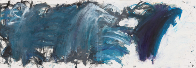 Doppelseite, Zeichnung, 100 x 35 cm, Bleistift, Öl auf Papier Doppelseite, Zeichnung, 100 x 35 cm, Bleistift, Öl auf Papier