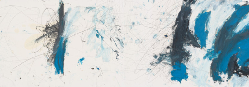 Doppelseite, Zeichnung, 100 x 35 cm, Bleistift, Öl auf Papier Doppelseite, Zeichnung, 100 x 35 cm, Bleistift, Öl auf Papier